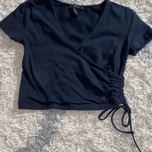 Wrap tie crop top